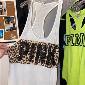 PINK cheetah tank